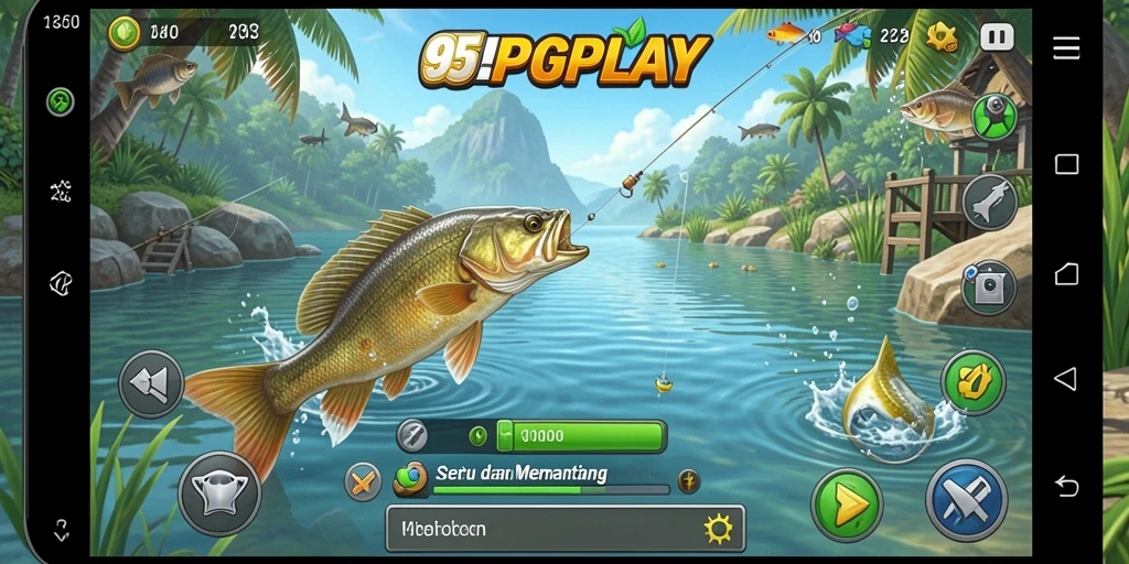 Tampilan gameplay memancing yang menarik di 95PGPLAY.