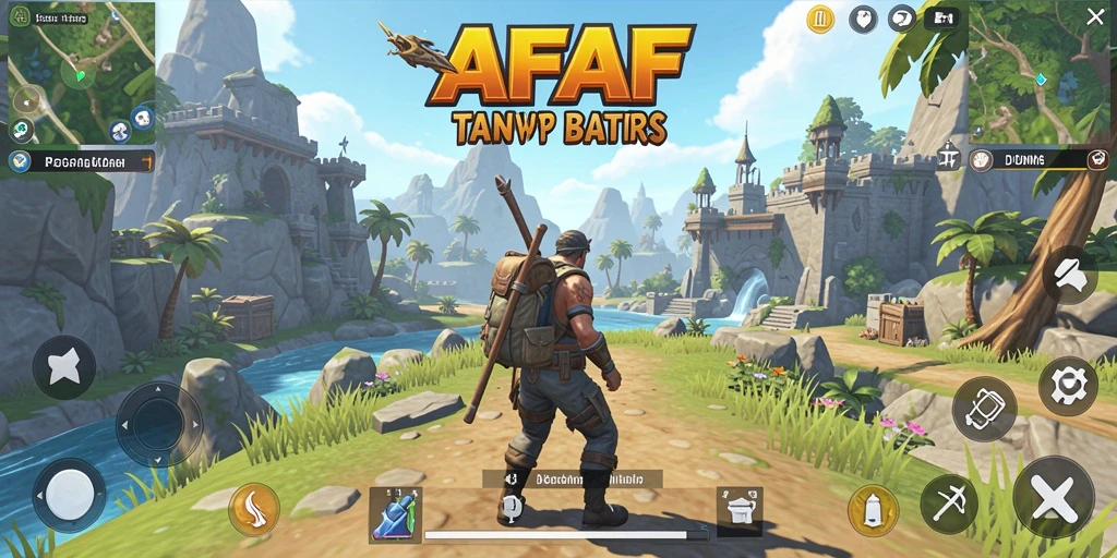 Tangkapan layar AFAF menampilkan aksi seru dalam dunia terbuka.