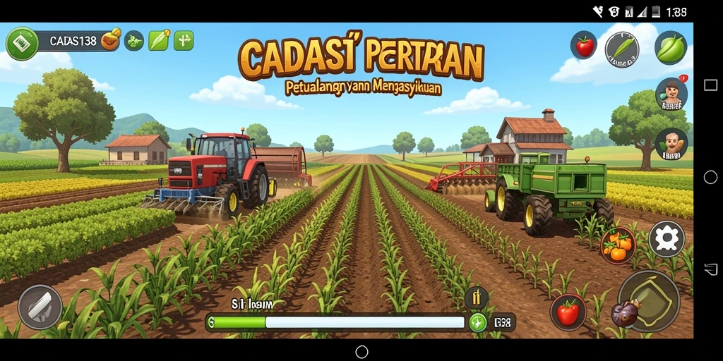 Tampilan gameplay Farming yang menarik dan penuh warna di CADAS138.