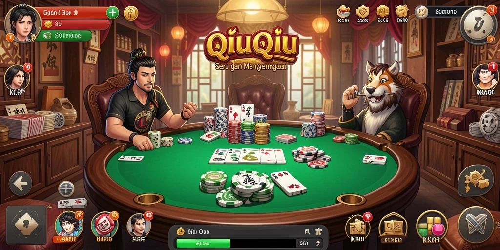 Tangkapan layar gameplay QiuQiu yang seru dan mendebarkan.