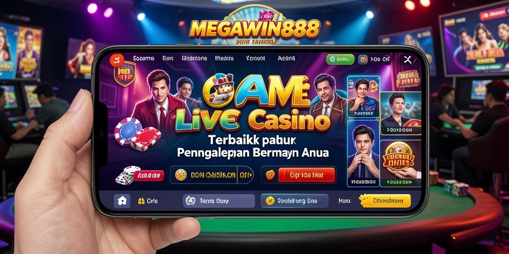 Tampilan gameplay Live Casino yang mendebarkan di MEGAWIN888.