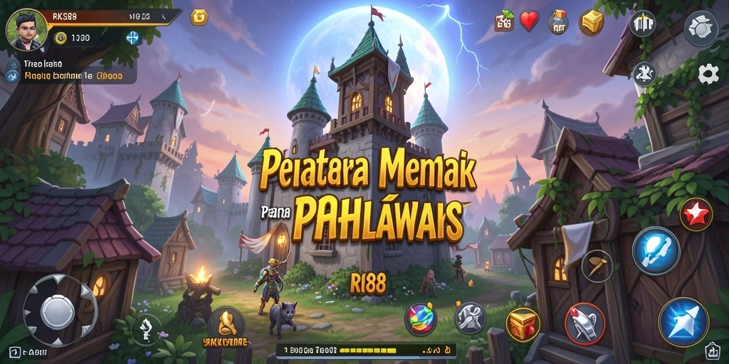 Tangkapan layar RK88 menunjukkan aksi menara pertahanan yang menegangkan.