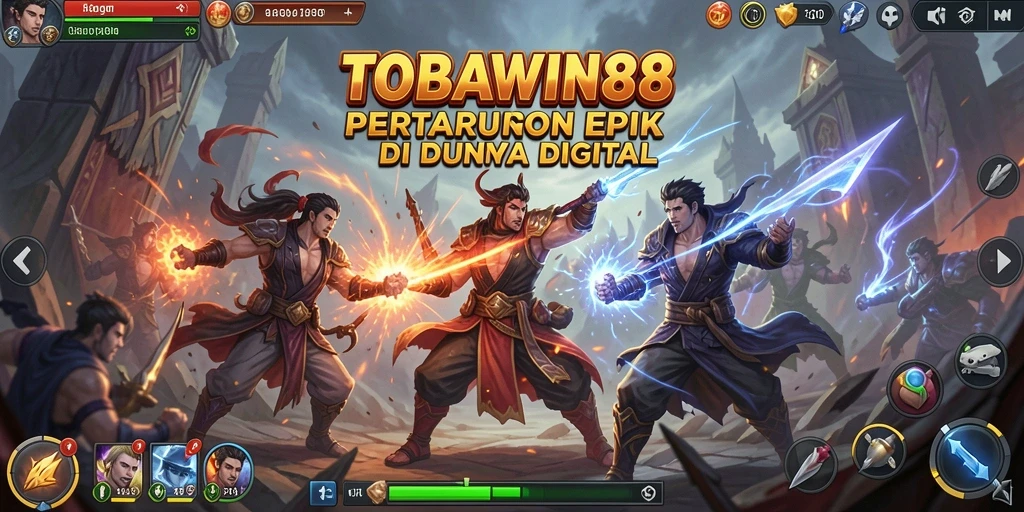 Tampilan aksi pertarungan intens dalam TOBAWIN88 yang mendebarkan.