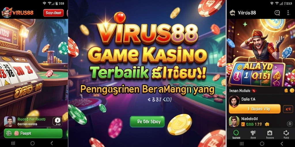 Screenshot gameplay VIRUS88 yang menunjukkan keseruan permainan Kasino.